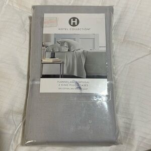 New Hotel Collection King Flannel Pillowcases